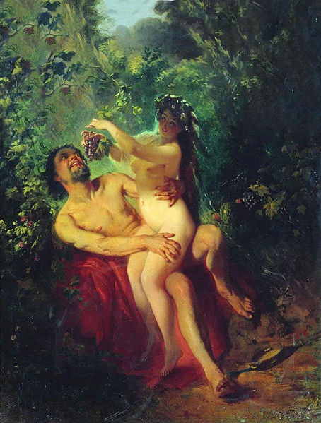 Konstantin Makovsky Satyr and Nymph